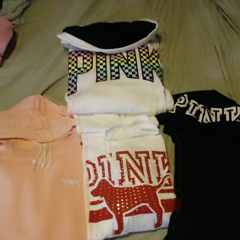 VS Pink hoodies all large all new DON'T PURCHASE